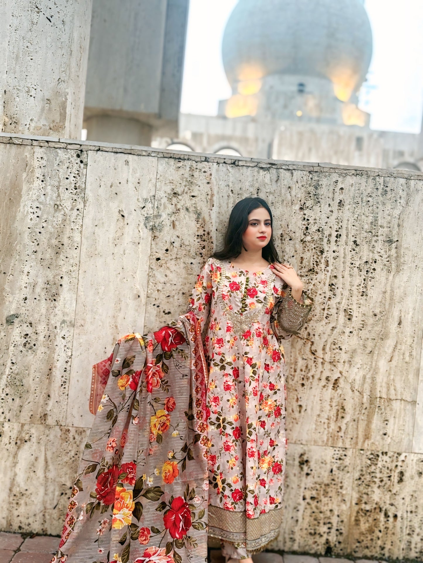 3 Piece Suit – Bana Dora with Printed Lawn Dupatta (Pret)
