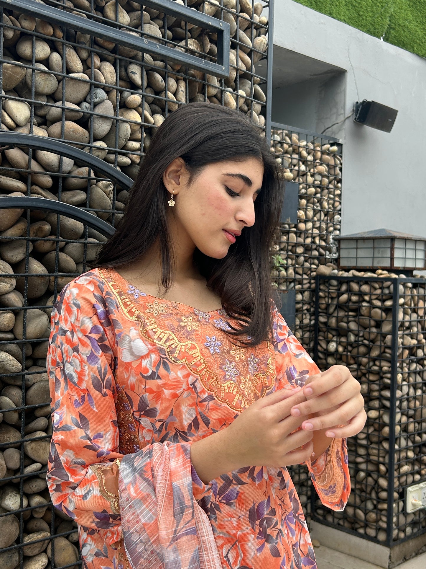 3 Piece Suit – Khadi Shirt & Trouser with Monar Dupatta (Pret)