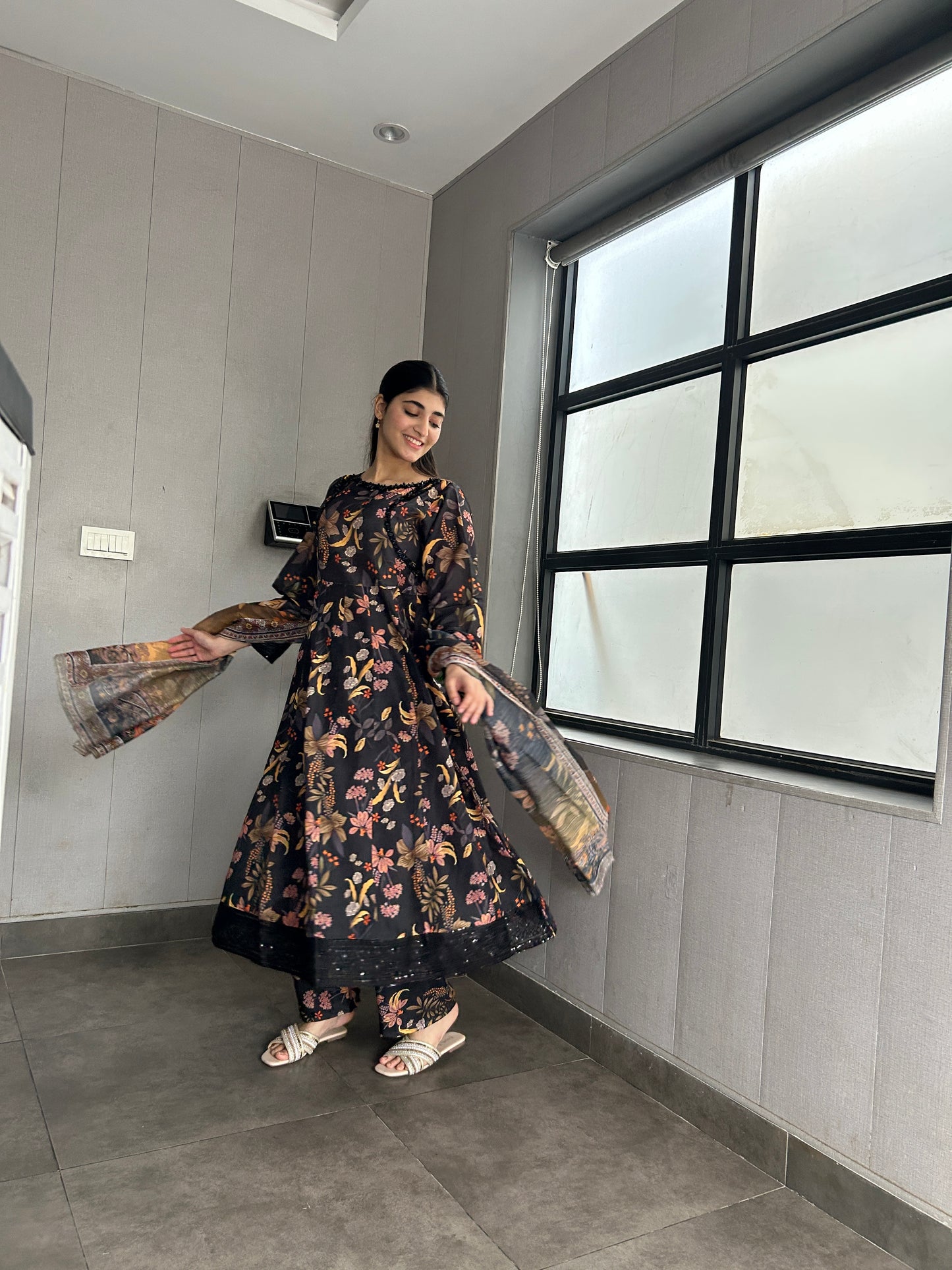 3 Piece Suit – Bana Dora with Printed Lawn Dupatta (Pret)