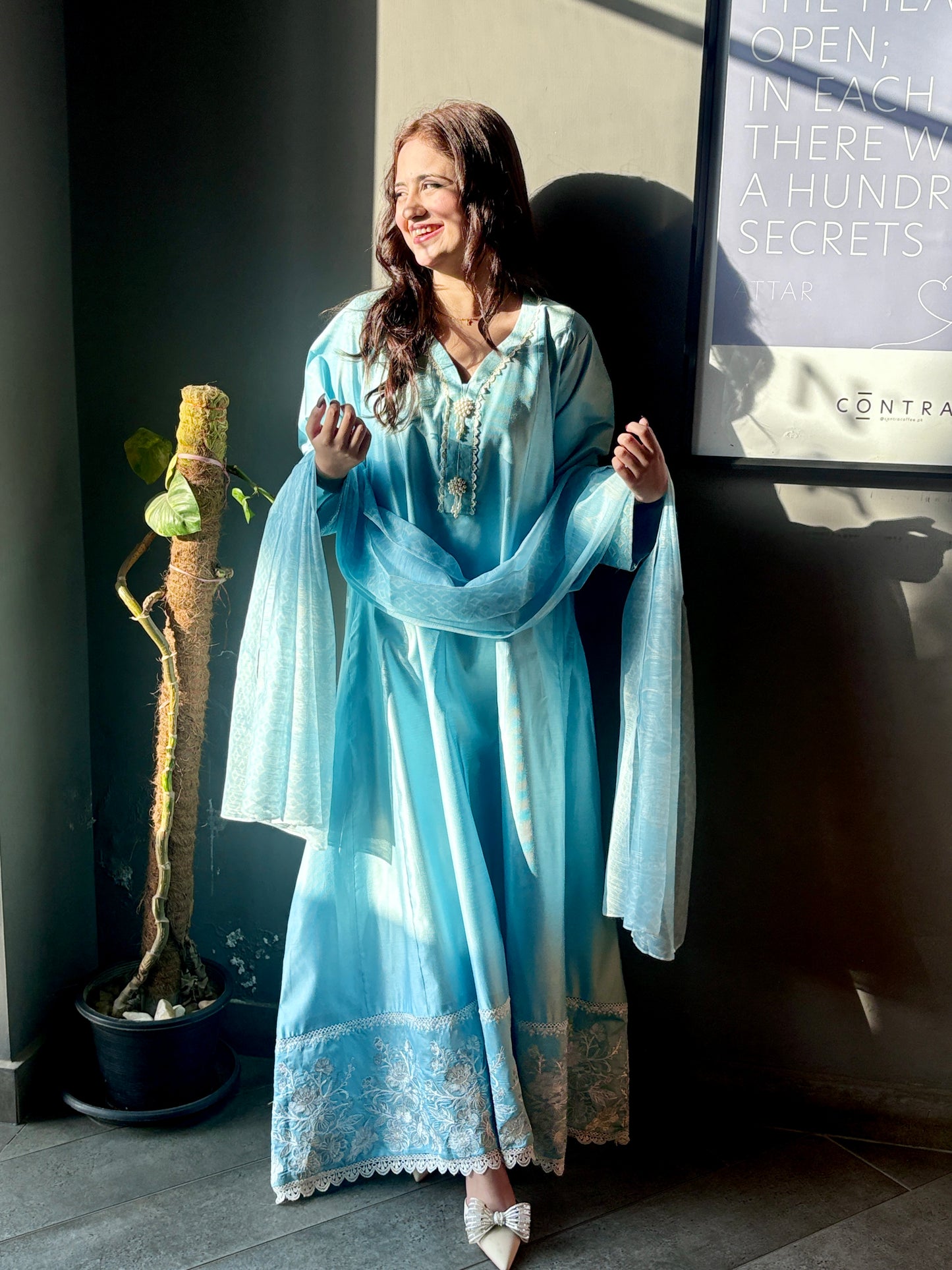 3 Piece Suit – Khadi Shirt & Trouser with Cot Ray Shawl (Pret)