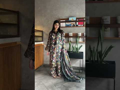 3 Piece Suit – Khadi Shirt & Trouser with Monar Dupatta (Pret)