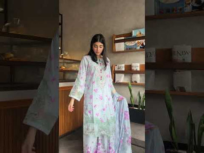 3 Piece Suit – Khadi Shirt & Trouser with Monar Dupatta (Pret)